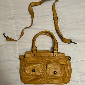 Vintage 1960's Yellow Plether / Vinyl Bag